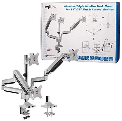 LOGILINK trigubas 13–32" monitorių laikiklis iš aliuminio