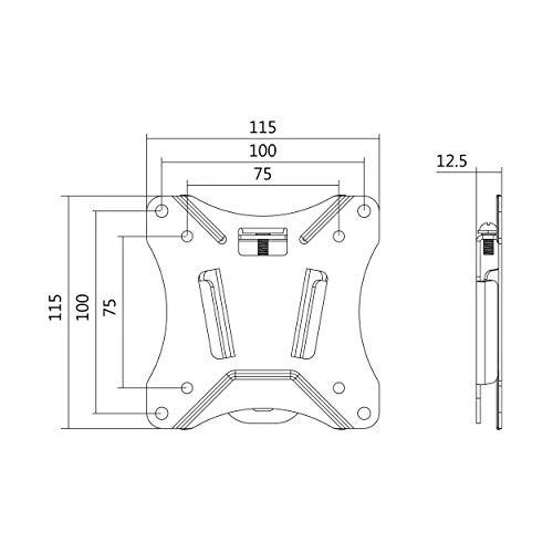 LOGILINK BP0073 TV sieninis laikiklis 13–27 colių fiksuotas 25 kg maks.