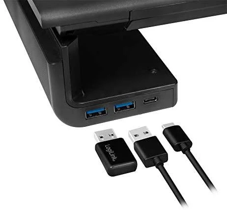 Laikiklis LOGILINK BP0141 Stalinis monitoriaus stovas 520 mm ilgio sulankstomas 3 prievadų šakotuvas