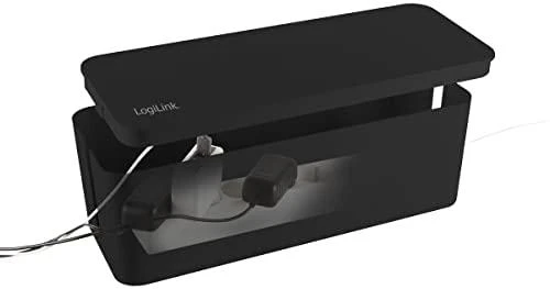 LOGILINK KAB0062 LOGILINK - Kabelių dėžutė, 407x157x133,5mm, Juodas