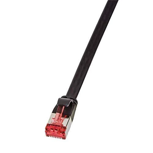 LOGILINK CF2073S LOGILINK - Komutacinis kabelis Plokščias Cat.6 Ekranuotas (PIMF) SlimLine, Juodas,5m