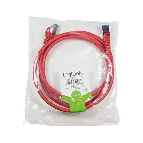 LOGILINK CQ3044S LOGILINK -Komutacinis kabelis Cat.6A 10G S/FTP PIMF PrimeLine raudonas 1,50m