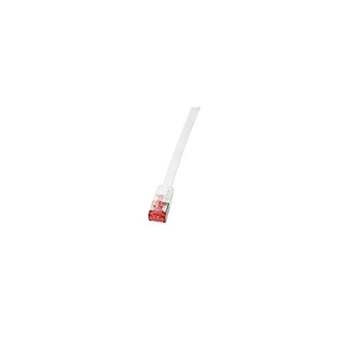 LOGILINK CF2091S LOGILINK - Komutacinis kabelis Plokščias Cat.6 Ekranuotas (PIMF) SlimLine, baltas, 10m