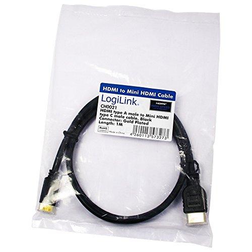 Kabelis LogiLink HDMI Mini - HDMI 1m juoda (CH0021)