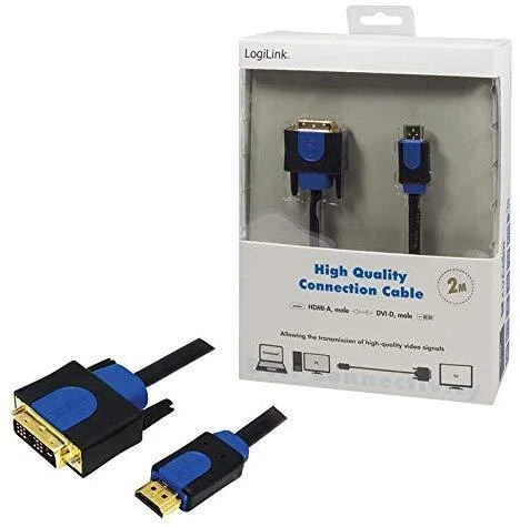 LOGILINK kabelis HDMI-DVI 2m