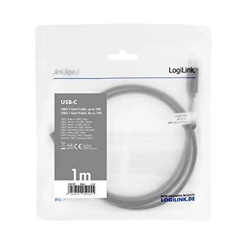 LOGILINK CU0129 LOGILINK - USB-C 3.1 Gen2 jungties laidas, 1m, juodas
