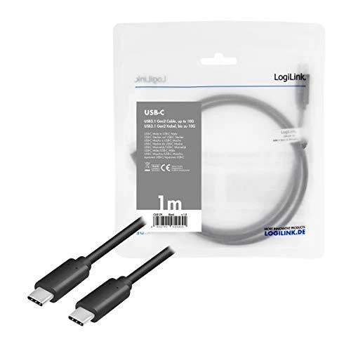 LOGILINK CU0129 LOGILINK - USB-C 3.1 Gen2 jungties laidas, 1m, juodas