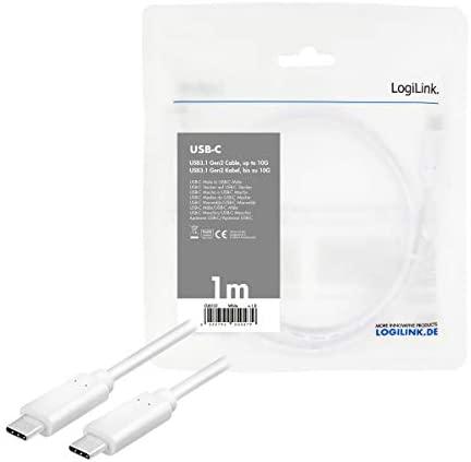 LOGILINK CU0131 LOGILINK - USB-C 3.1 Gen2 jungties laidas, 1m, baltas