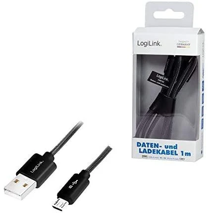 LOGILINK CU0132 LOGILINK – sinchronizavimas & įkrovimo laidas, USB į Micro USB kištukas, pilkas