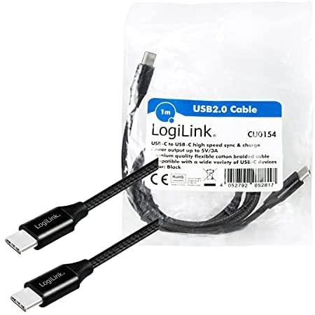 LOGILINK CU0154 LOGILINK - USB 2.0 cable, USB-C to USB-C, juodas, 1m
