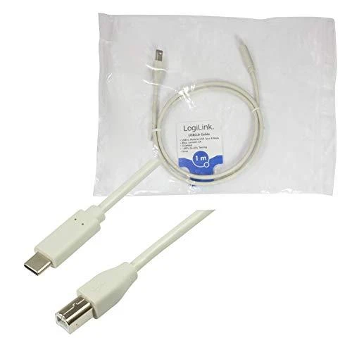 LOGILINK CU0160 LOGILINK - USB 2.0 jungties laidas, USB-C kištukinis lizdas iki USB-B kištukas, 1m