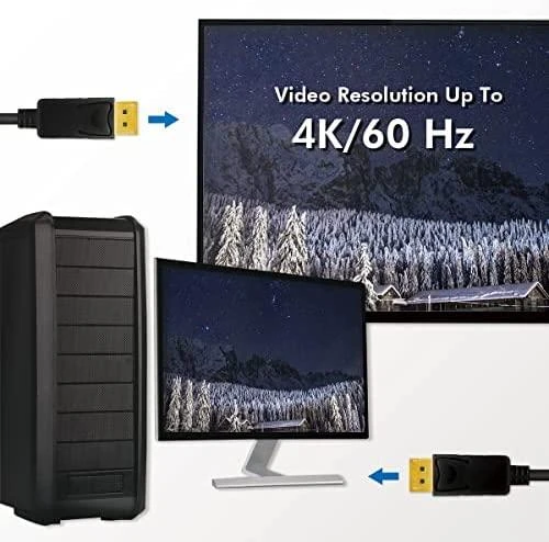LogiLink DisplayPort laidas – 4K 60Hz sujungimo schema