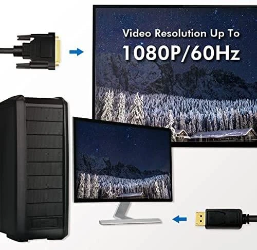 LOGILINK CV0130 LOGILINK - DisplayPort į DVI laidas, juodas, 1m