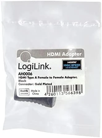 „Logilink“ adapteris 2x HDMI jungties kabeliui: HDMI 19 kontaktų lizdas, HDMI 19 kontaktų lizdas