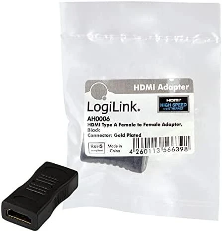 „Logilink“ adapteris 2x HDMI jungties kabeliui: HDMI 19 kontaktų lizdas, HDMI 19 kontaktų lizdas