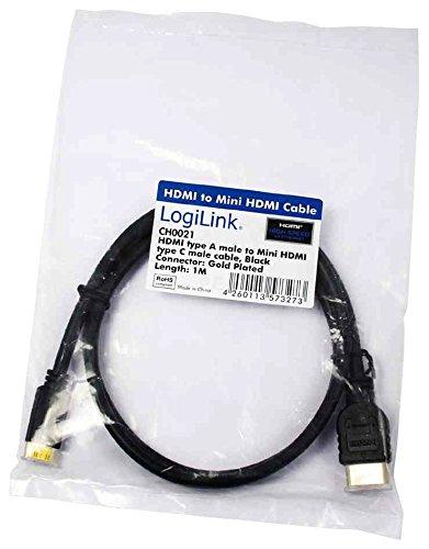 LogiLink 2m HDMI kabelis Type A vyriškas - HDMI mini C tipas, masinis kabelis | Prisijungti | HDMI į mini-HDMI