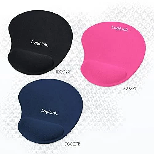 LOGILINK ID0027P LOGILINK - Gelis Pelės kilimėlis su riešo atrama atrama, rožinė