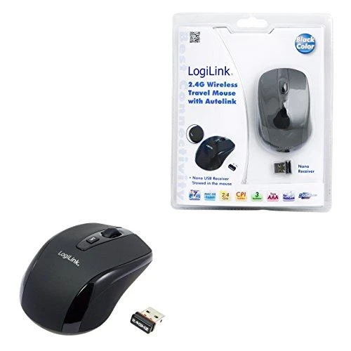 Logilink | Pelė optinė Funk 2.4 GHz | wireless | 2.4GH wireless mini pelė with autolink | Juodas