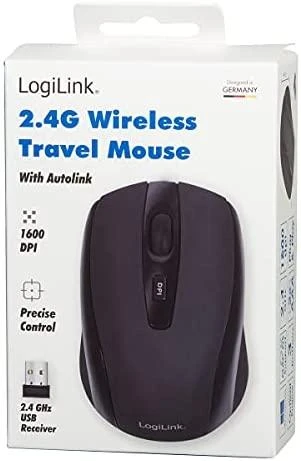 Logilink | Pelė optinė Funk 2.4 GHz | wireless | 2.4GH wireless mini pelė with autolink | Juodas