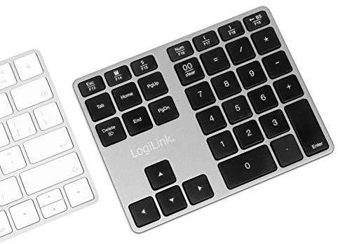 LogiLink ID0187 klaviatūra numeryczna Uniwersalne Bluetooth Aliuminio, Juodas