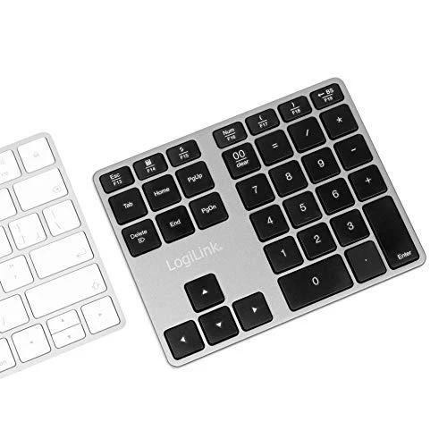 Logilink klaviatūra Bluetooth, mit 35 Tasten, ALU, Space grau