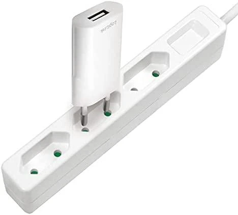 LogiLink 3 gniazda 1.5m balta