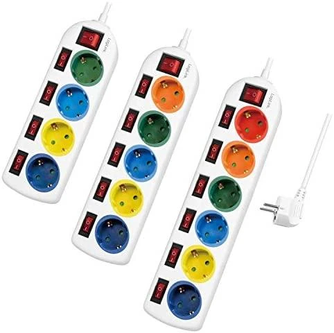 LogiLink 6 lizdai 1,5 m spalvos