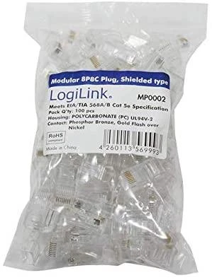 LOGILINK MP0002 LOGILINK - Modulinis kištukas CAT5 neekranuotas 100 vnt.