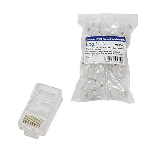LOGILINK MP0002 LOGILINK - Modulinis kištukas CAT5 neekranuotas 100 vnt.
