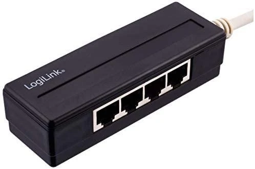 LOGILINK MP0032 LOGILINK- 5 prievadų RJ45 skirstytuvas, ekranuotas, su 15 cm laidu