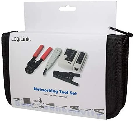 LogiLink Prisijungti | Tinklo įrankių rinkinys su krepšiu, 4 dalys