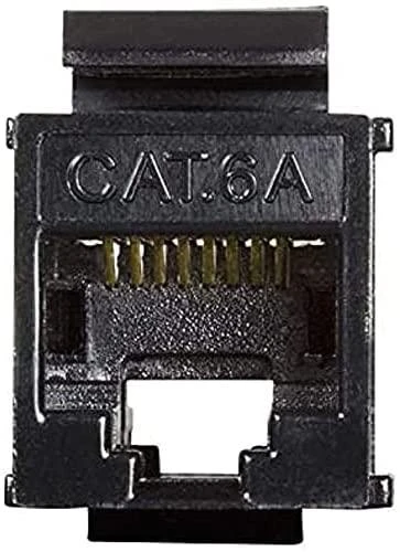 LogiLink LogiLink Keystone Kupplung 2X RJ45 UTP 14.6mm, Cat6A, schw.
