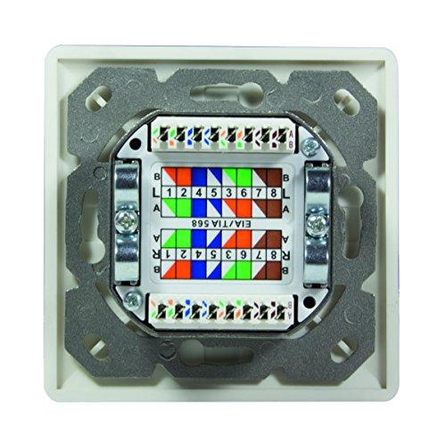 LogiLink NP0023, RJ-45, STP, metalinis, baltas, ISO/IEC 11801, TIA/EIA 568B.2-1, 80 mm, 80 mm