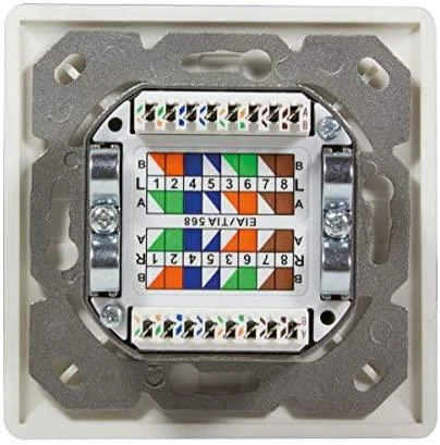 LOGILINK NP0039A LOGILINK - montuojamas į lizdą / įleidžiamas CAT6 ekranuotas 2xRJ45