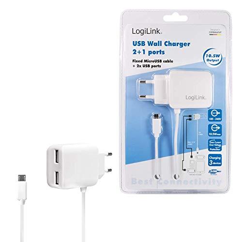 Įkroviklis LogiLink PA0157W 2x USB-A 2 A (PA0157W)