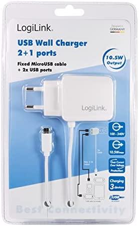 Įkroviklis LogiLink PA0157W 2x USB-A 2 A (PA0157W)