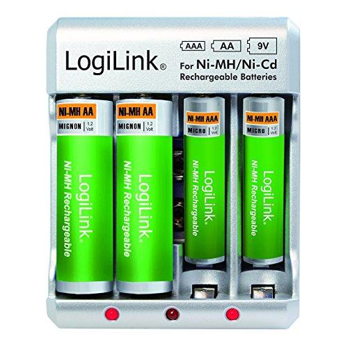LOGILINK PA0168 LOGILINK - Ni-MH/Ni-Cd AA/AAA/9V įkraunamų baterijų įkroviklis