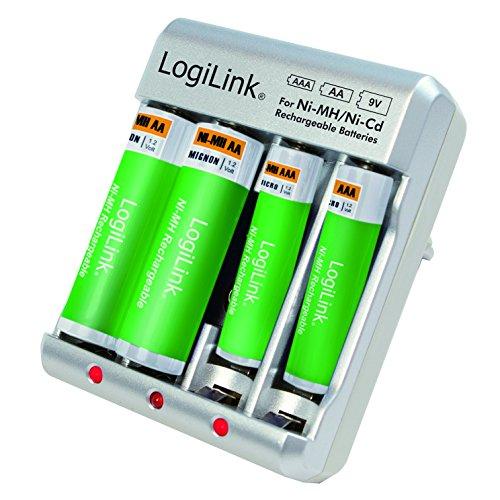 LOGILINK PA0168 LOGILINK - Ni-MH/Ni-Cd AA/AAA/9V įkraunamų baterijų įkroviklis