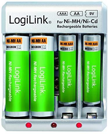 LOGILINK PA0168 LOGILINK - Ni-MH/Ni-Cd AA/AAA/9V įkraunamų baterijų įkroviklis