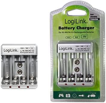LOGILINK PA0168 LOGILINK - Ni-MH/Ni-Cd AA/AAA/9V įkraunamų baterijų įkroviklis