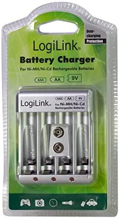 LOGILINK PA0168 LOGILINK - Ni-MH/Ni-Cd AA/AAA/9V įkraunamų baterijų įkroviklis