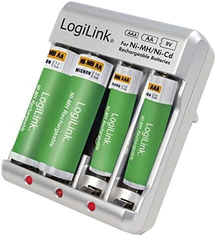 LOGILINK PA0168 LOGILINK - Ni-MH/Ni-Cd AA/AAA/9V įkraunamų baterijų įkroviklis