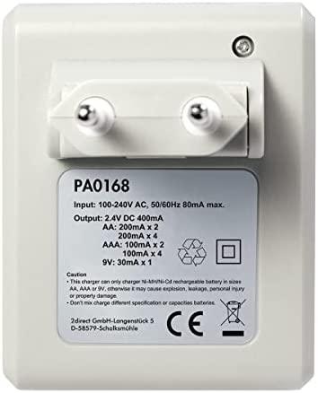 LOGILINK PA0168 LOGILINK - Ni-MH/Ni-Cd AA/AAA/9V įkraunamų baterijų įkroviklis