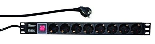 LOGILINK PDU8C01 LOGILINK- 19 PDU 1U 8 Vokietija Lizdas su ON/OFF jungikliu