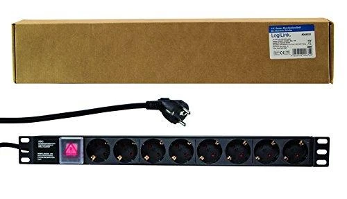 LOGILINK PDU8C01 LOGILINK- 19 PDU 1U 8 Vokietija Lizdas su ON/OFF jungikliu