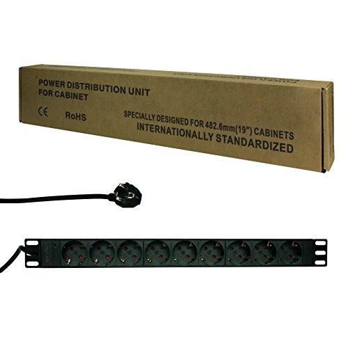 Ilgintuvas LOGILINK Professional  PDU9C03  9 AC outlet(s), AC outlet types: Type F, Nominal input voltage: 230 V. Power plug: Type F (Schuko)