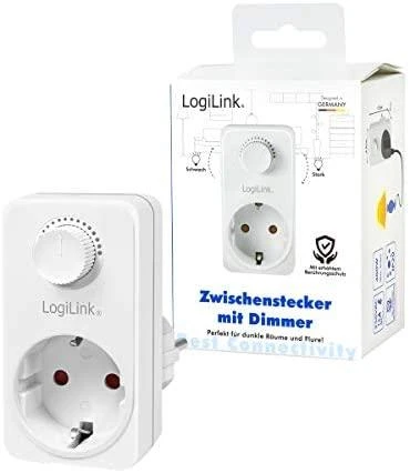 LogiLink Adapteris maitinimo lizdai su šviesos reguliatoriumi balta (PA0151)