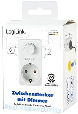 LogiLink Adapteris maitinimo lizdai su šviesos reguliatoriumi balta (PA0151)