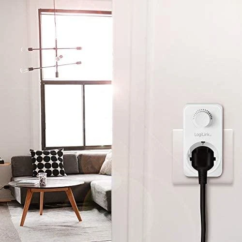 LogiLink Adapteris maitinimo lizdai su šviesos reguliatoriumi balta (PA0151)