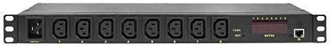 LOL LogiLink PDU8P01 maitinimo paskirstymo įrenginys 8 AC išvestis(ys / čių) 1U Juoda